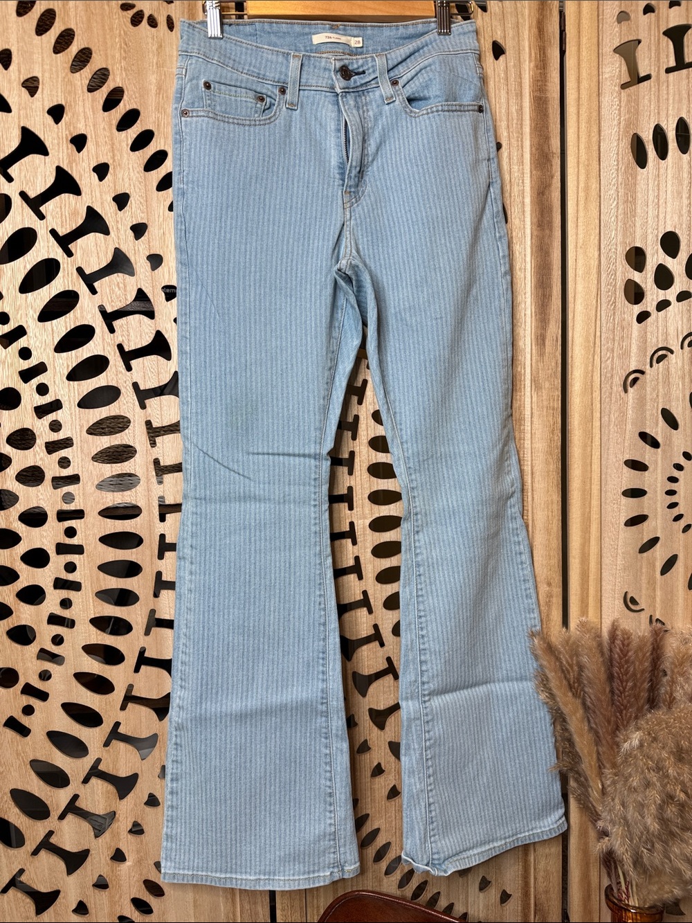 Levi's Light Blue striped Boot Cut Jeans